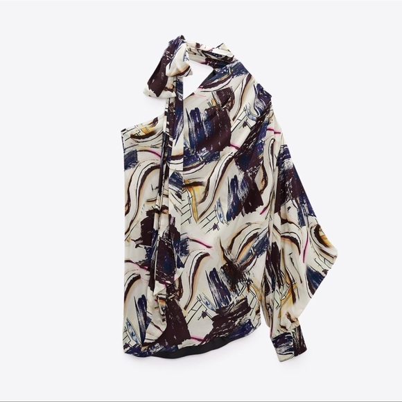 Zara 2 pieces matching set limited edition Asymmetric blouse and skirt - Picture 8 of 15